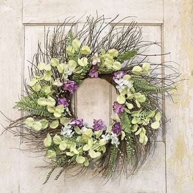 Spring Mix Wildflower Sunburst Wreath 22" - Shugar Plums Gift Store