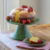Green Glazed Cake Stand, Large - Shugar Plums Gift Store