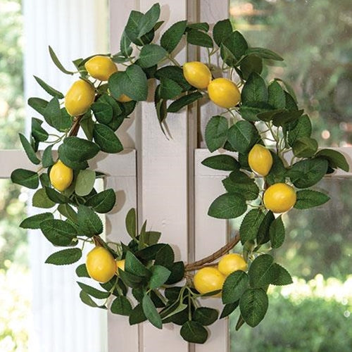 Leafy Lemon Wreath For Front Door