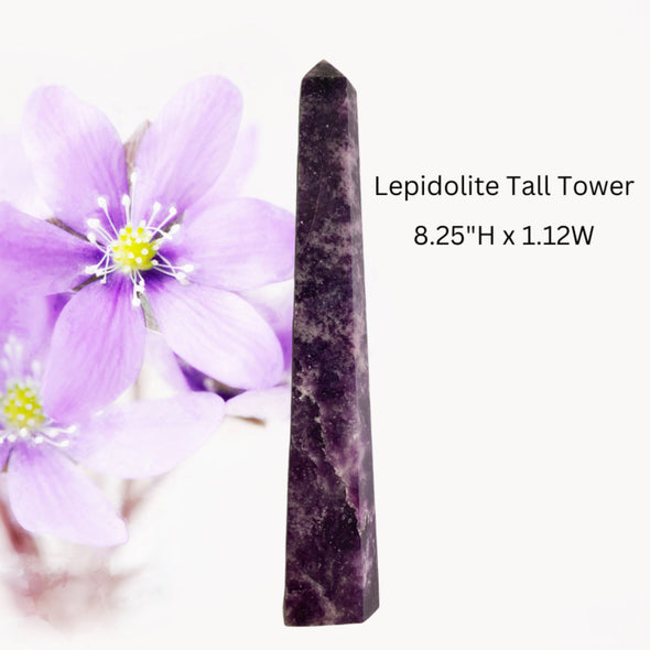 Lepidolite Crystal Tower 8.25"