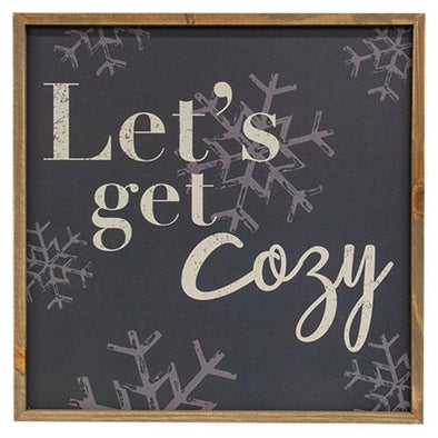 Let's Get Cozy Snowflake Frame - Shugar Plums Gift Store