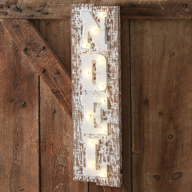 Distressed Noel Lighted Christmas Sign - Shugar Plums Gift Store