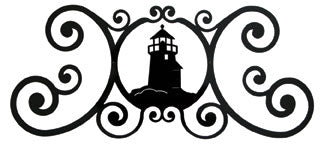 Lighthouse Wrought Iron Door Sign