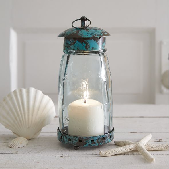 Coastal Quart Mason Jar Candle Lantern