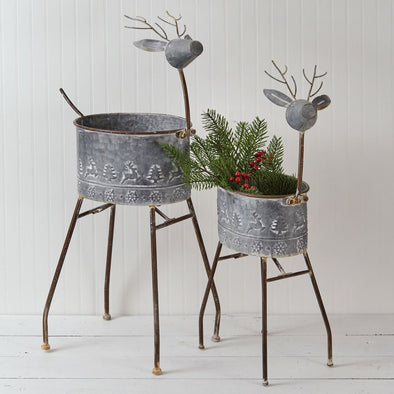 Metal Reindeer Planter Set - Shugar Plums Gift Store