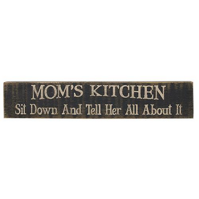 Distressed Wood Farm House Sign - Mom's Kitchen - Shugar Plums Gift Store