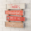 Distressed Christmas Hanging Wood Sign - Shugar Plums Gift Store