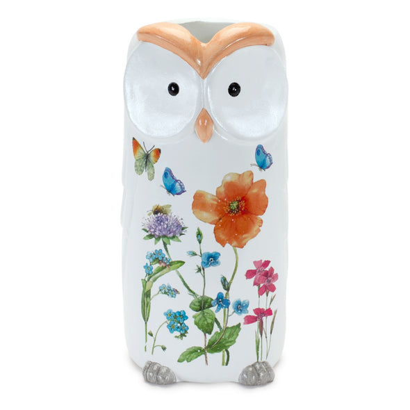 Floral Owl Planter Pot Set