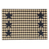 Black & Tan Check Star Applique Placemat Set/4 - Shugar Plums Gift Store
