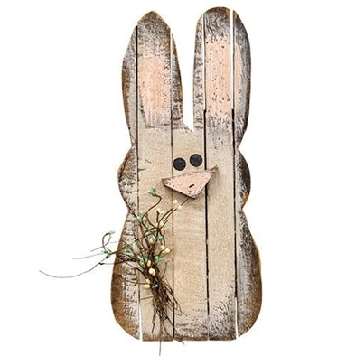 Primitive Slatted Wood Bunny - Shugar Plums Gift Store