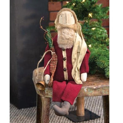 Primitive Doll - Holiday Santa Doll - Shugar Plums Gift Store