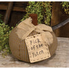 Pick Of The Patch Fabric Pumpkin - Shugar Plums Gift Store