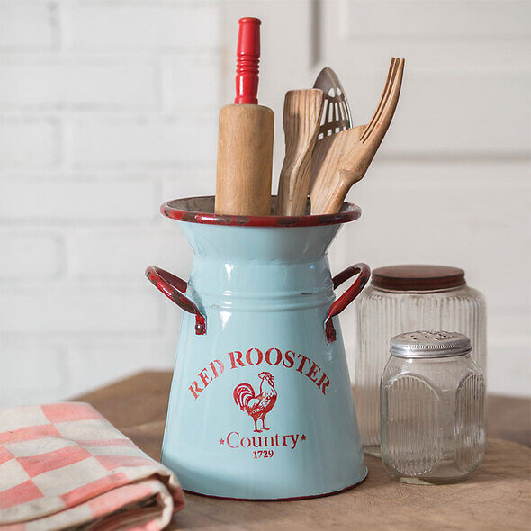 Red Rooster Farmhouse Kitchen Pitcher - Blue