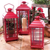 Modern Mission Lantern - Set of 3 Red - Shugar Plums Gift Store
