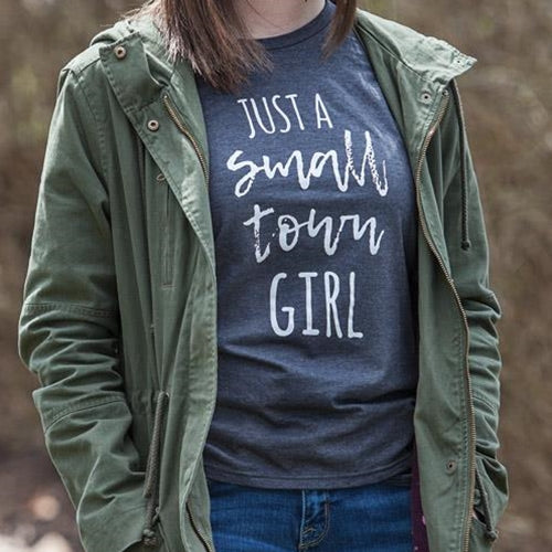 Small Town Girl T-Shirt, Heather Dark Gray