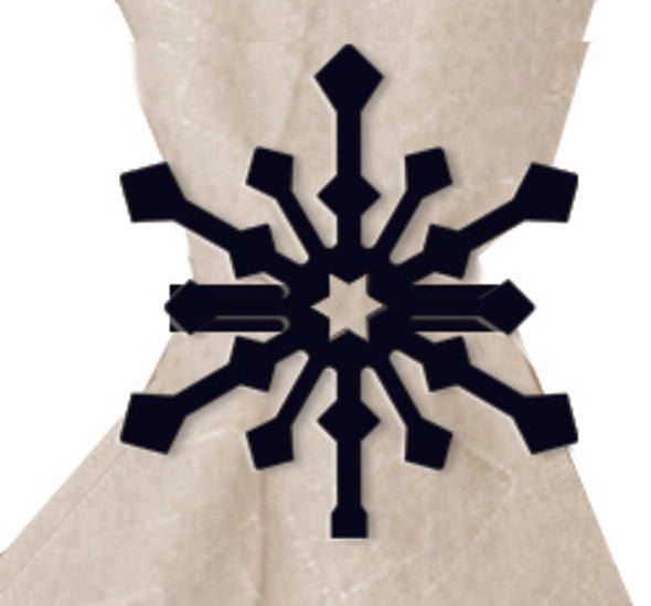 Wrought Iron Snowflake Decorative Napkin Ring Set Of 2