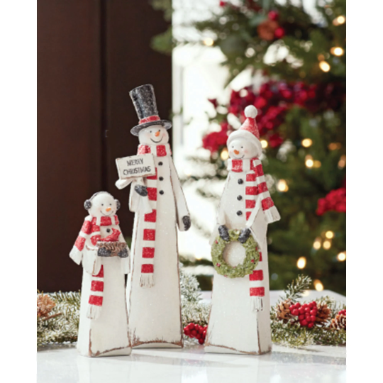 Snowman Family Figurine Set