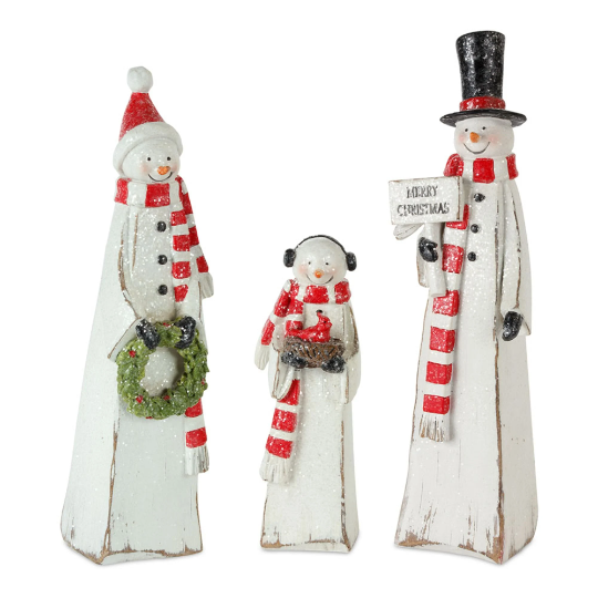 Snowman Family Figurine Set