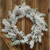 Pine Holiday Wreath - Heavy Snowy Mix - Shugar Plums Gift Store