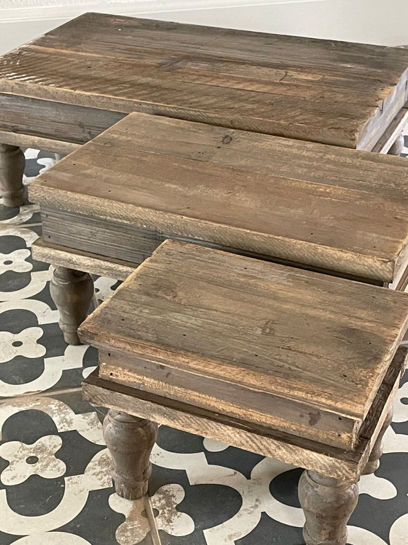 Reclaimed Wood Tabletop Riser Set