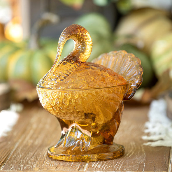 Vintage Style Turkey Compote Dish