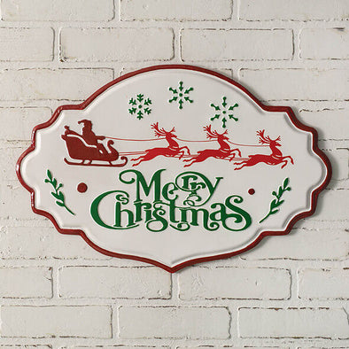 Metal Merry Christmas Wall Sign - Shugar Plums Gift Store
