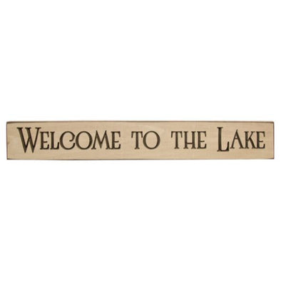 Welcome To The Lake Engraved Sign - Shugar Plums Gift Store