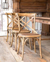 Woven Cross Back Dining Chair - Shugar Plums Gift Store