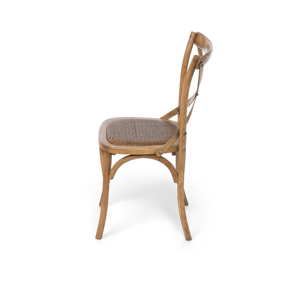 Woven Cross Back Dining Chair