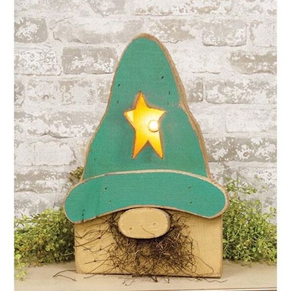 Light Up Spring Teal Gnome Box