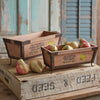 Set Of Farmhouse Wood Bins - Shugar Plums Gift Store
