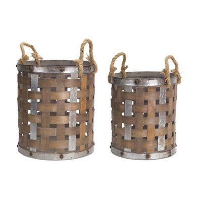 Woven Basket With Handles Set - Shugar Plums Gift Store
